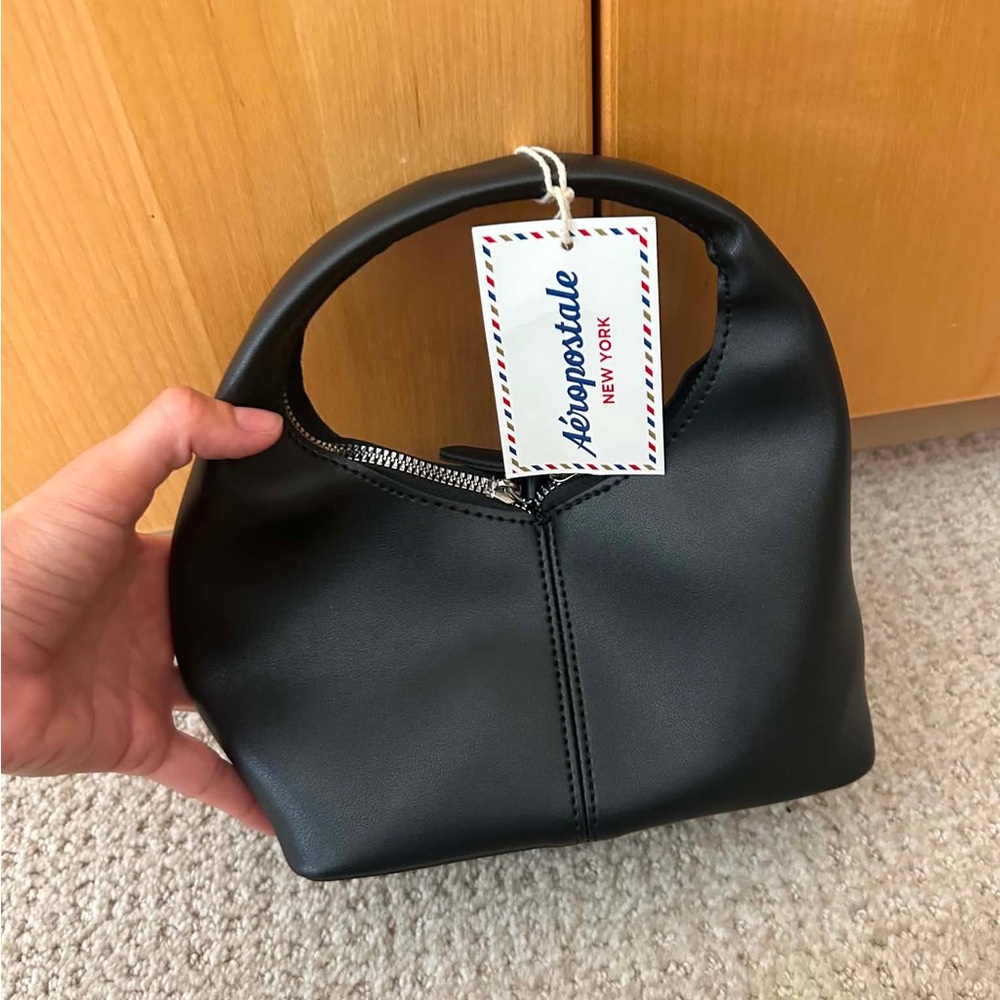 Aeropostale Black Mini Sculpted Handle Bag